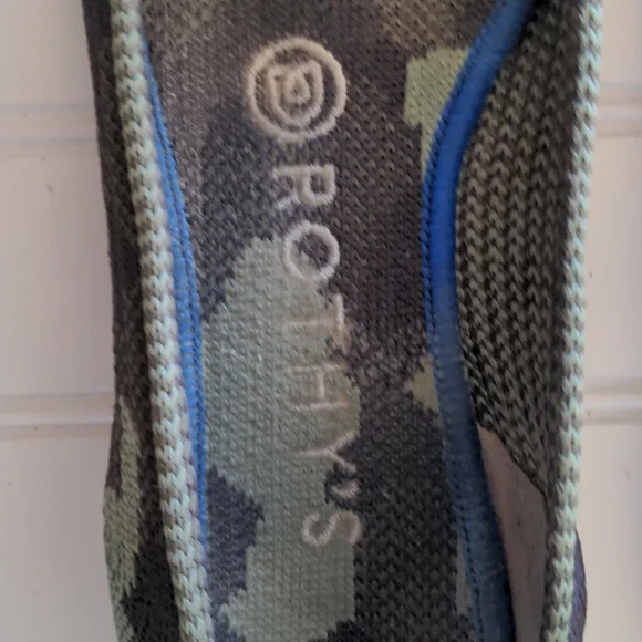 Rothy's Women's Size W7 The Point Green Camo Lightweight Slip On Flats China - Picture 2 of 10